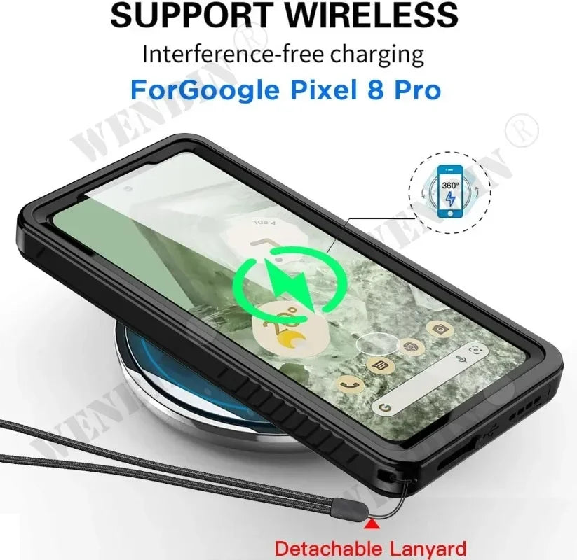 IP68 Luxury Waterproof Case Google Pixel 9 8 7 Pro XL 7A Snow Dust Shock Proof 360° Underwater IP68 Certified Cover