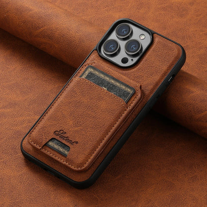 Leather Magnetic Wallet iPhone Case