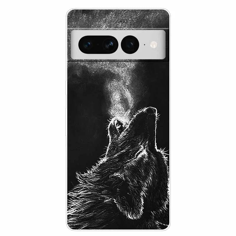 Case for Google Pixel 8 Pro / 7 7Pro Cover Pixel 8Pro Silicone Soft TPU Clear Funda for Google Pixel 8 5G Phone Shells Animals