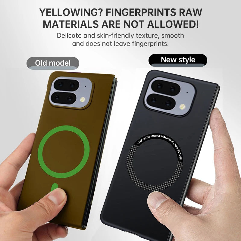 For Pixel 10 Pro Fold Frameless Magsafe Hard PC Case for Google Pixel10pro 9 Pro Fold 2 Wireless Charging Cover Ultra-thin