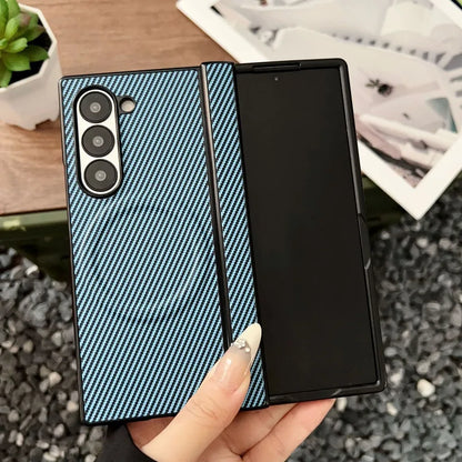 Premium Fiber Pattern Matte Phone Cases for Samsung Galaxy Z Fold 7 6 5 4 Shockproof Magnetic Wireless Charge Protective Cover
