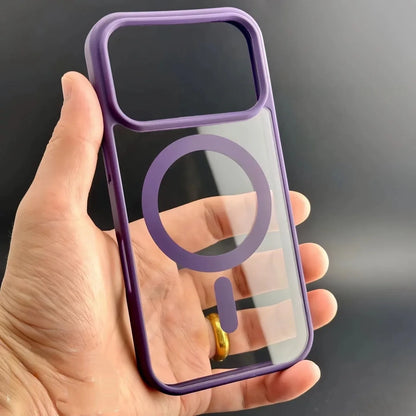 For Magsafe Case For iPhone 17 Air 17Promax 16 15 14 Pro Max Plus 13 12 Mini 11 16E SE4 17Pro Original Transparent Acrylic Cover