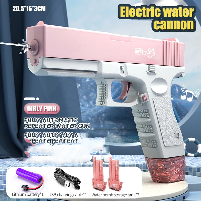 Summer New Ice Mouse Electric Water Gun Pistol Shooting Toy Full Automatic Shoot  Outdoor Toy For Children Boys Girl Adults Gift