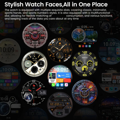 LAXASFIT Smartwatch Bluetooth Calling Fitness Tracking Music Playback Health Monitoring Men and Women 2025 New Smartwatch