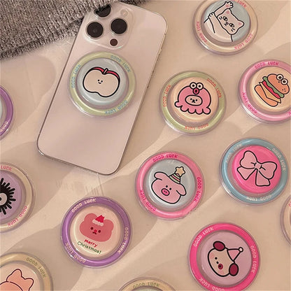 Korea Cute 3D Cartoon Animal Magnetic Stand Holder Funny Phone Grip Tok For iPhone Detachable Bracket for Magsafe Phone Support