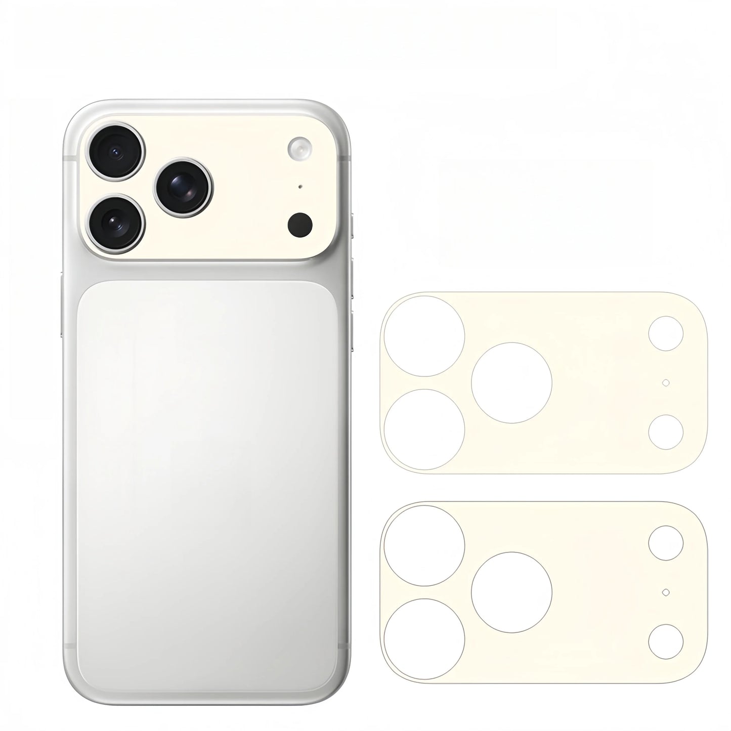 2PCS Plain Color Lens Skin sticker For IPhone 17 Pro Max 17Pro 17 Air Full Cover Anti Scratch Matte Back Camera Protective Flim