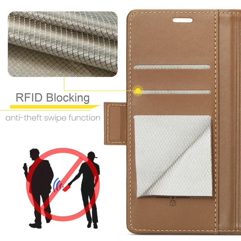 CaseMe Retro New PU Leather Magnetic Book Phone Case For Samsung Galaxy Z Fold 7 6 5 Wallet Flip Case For Samsung Galaxy Z Fold7