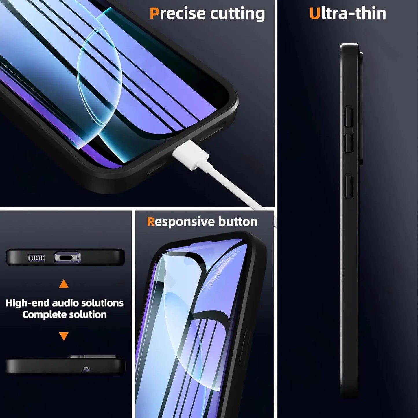 Case For iPhone 17 16 15 14 13 12 11 Pro Max Plus XS Max Plus 20245 360 Full Shockproof Silicone Screen Protection Phone Cover