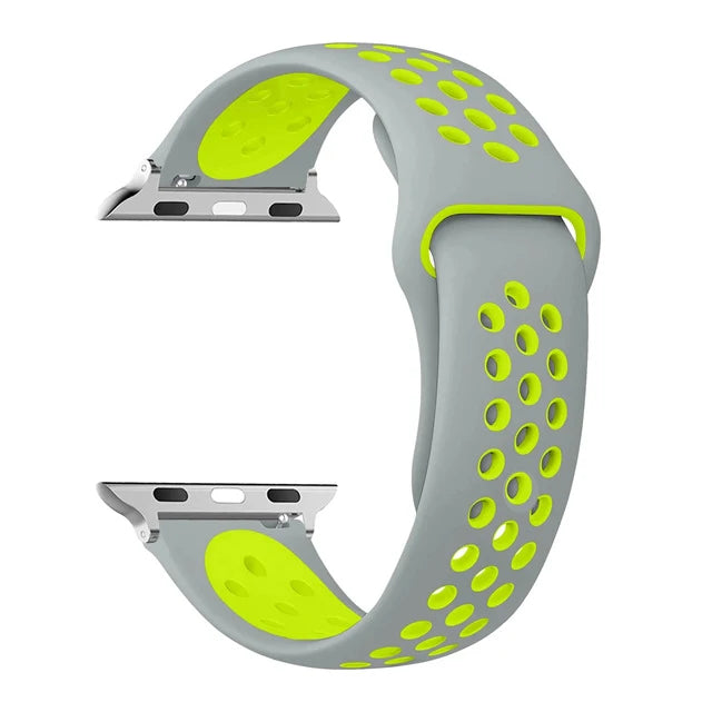 Silicone Watch Strap For Apple Ultra 2 49MM Sports Band For Iwatch Series 10 9 8 7 6 SE 46mm 45MM 41MM 44MM 42MM Breathable Band