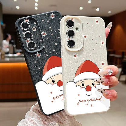 Christmas Santa Claus Case For Samsung Galaxy A17 A56 A36 A26 A55 A16 A15 A54 S25 Edge S24 FE S23 S22 Ultra Plus TPU Phone Cover