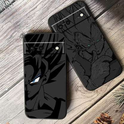 Luxury D-Dragon Ball Art Goku For Google Pixel 9 8 7A 7 6A 6 5A 5 4 4A XL 5G Black Silicon Shockproof Shell TPU Phone Case