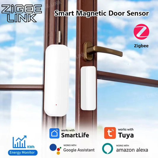 Tuya Zigbee Door Sensor Window Contact Sensor Open Closed Detector Smart Home Alarm Security Protection work with Smart Life