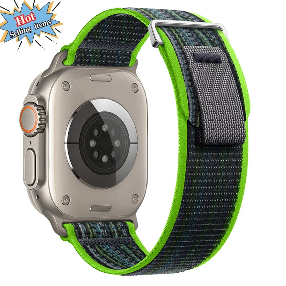 Trail Loop Strap For Apple Watch Ultra 2 49mm Series 9 8 7 45mm 41mm Sports Nylon Wristband For iWatch 6 5 4 3 SE 44mm 40mm 42mm
