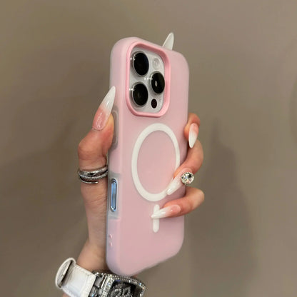 Luxury Candy Color 2 IN 1 Magsafe Case for iPhone 17 16 15 14 Plus 13 12 Pro Max 11 Magnetic Wireless Charge Matte Soft Cover