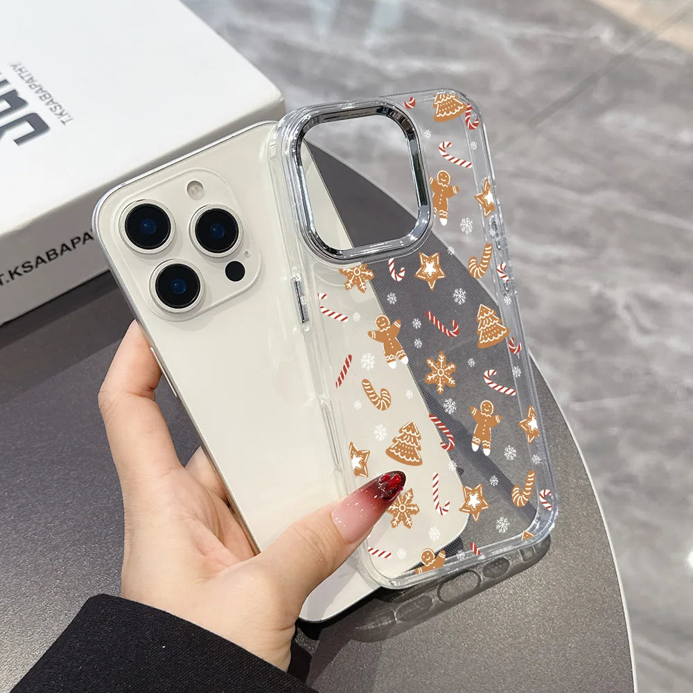 Santa Claus Elk Snowman Christmas Phone Case For Google Pixel 10 9 8 8A 9A XL Pro 4G 5G Transparent Soft Silicone TPU Back Cover