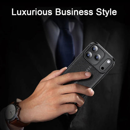 Business Soft Silicone Leather Texture Style Phone Case for IPhone 17 Air Pro Max 17Pro Anti-Fingerprint Protection Back Cover