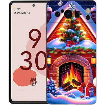 Snow Merry Christmas Phone Case Cover for Google Pixel 8 7 6 7A 6A Pro 5G Shockproof Silicone Soft 9 Pro XL 8 Pro 5G Shell Bags