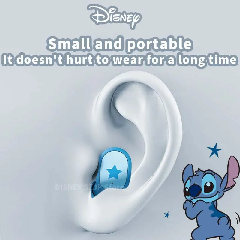 Disney Original Earbuds E6S Mini Cartoon Wireless Earphones Bluetooth 5.3 HIFI Sound Noise Reduction Headphone Long Battery Life