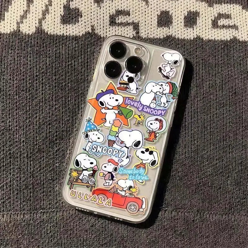 Disney Snoopy Case For iPhone 16 15 14 Plus 13 12 11 Pro Max Mini X XS XR cover Cartoon Cute