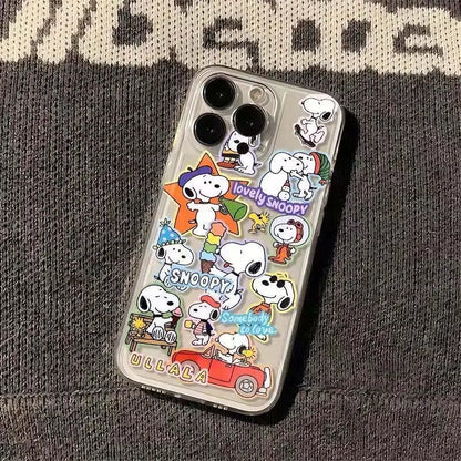 Disney Snoopy Case For iPhone 16 15 14 Plus 13 12 11 Pro Max Mini X XS XR cover Cartoon Cute