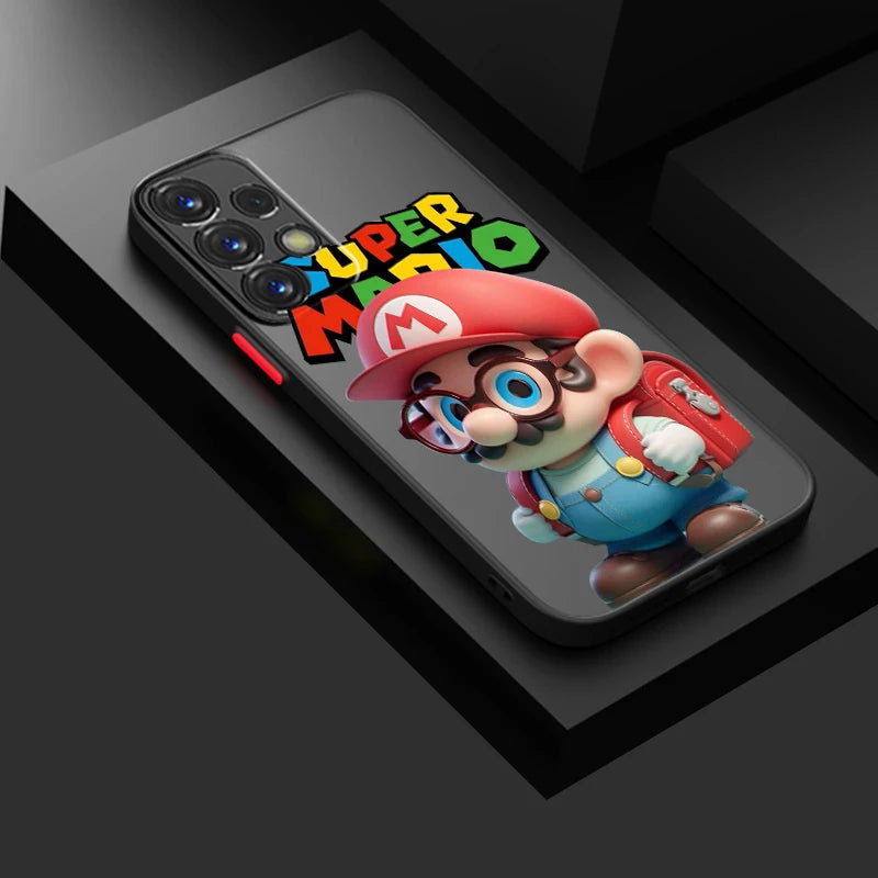 Fun Magic Super M-Marios Frosted Translucent For Samsung Note 20 A35 A03 A54 A31 A22 A34 A14 A24 A04 A55 5G Back Phone Case