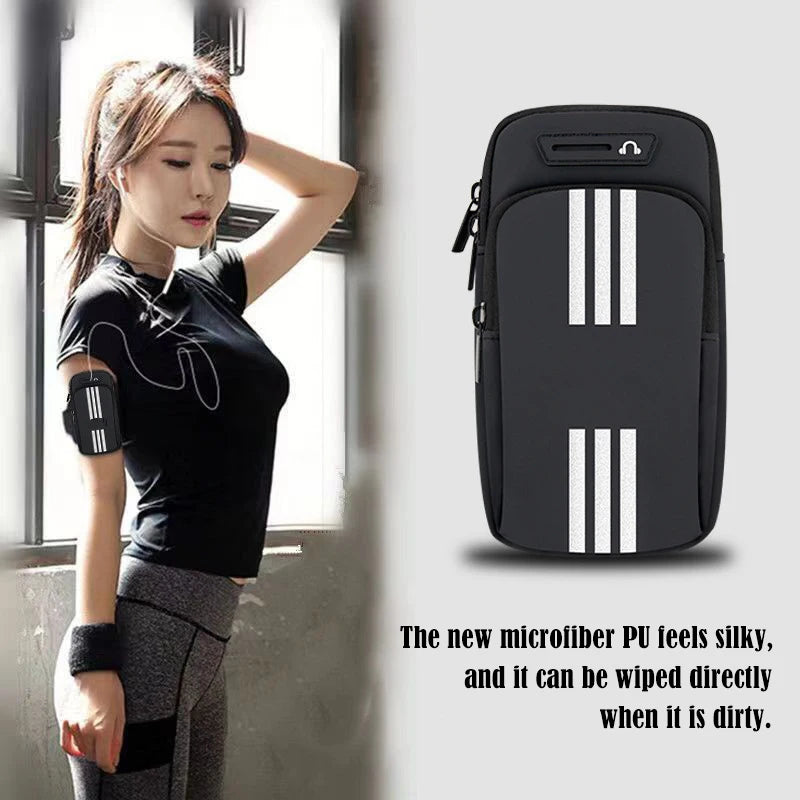 Sports Bag For Mobile Phone Armband For Jogging Cell Phone Accessories Woman mp3/mp4 Bags PU Hand Bag For Running Waterproof - covers4phones