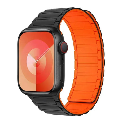 Magnetic Loop strap for Apple watch S10 46mm 42mm 40mm 41mm 45mm 44mm 49mm Silicone Strap for lWatch Series Ultra 2 9 8 7 6 5 4