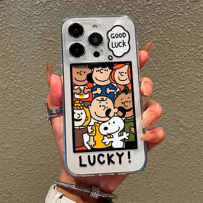 Disney Snoopy Case For iPhone 16 15 14 Plus 13 12 11 Pro Max Mini X XS XR cover Cartoon Cute