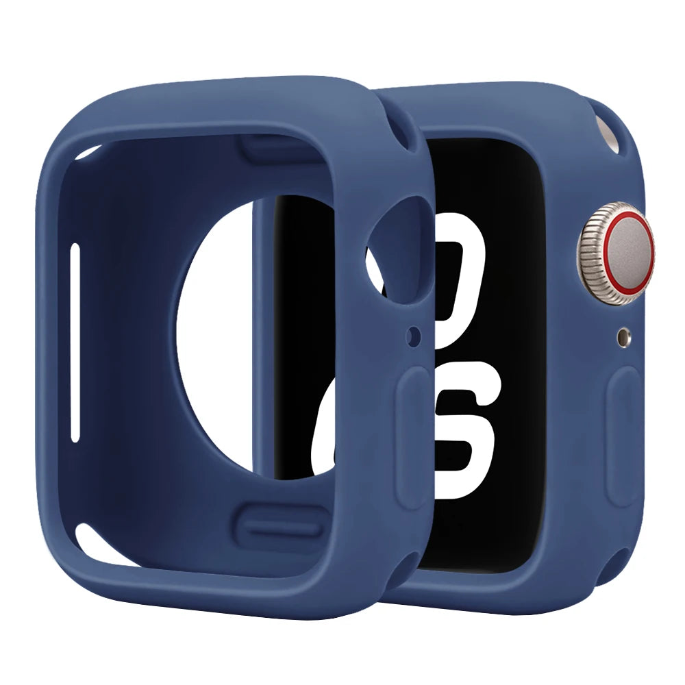 Soft Silicone Case For Apple Watch 46mm 44mm 45mm 40mm 41 49mm 38 42 mm Protection Shell Cover iWatch Series Ultra 10 9 8 7 SE 6