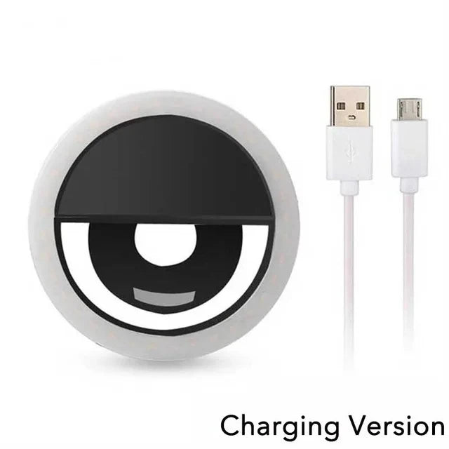 Portable USB Charge Phone Lens Lamp Led Selfie Ring Light Mobile Phone Live Broadcast Video Selfie Fill Light For All Smartphone