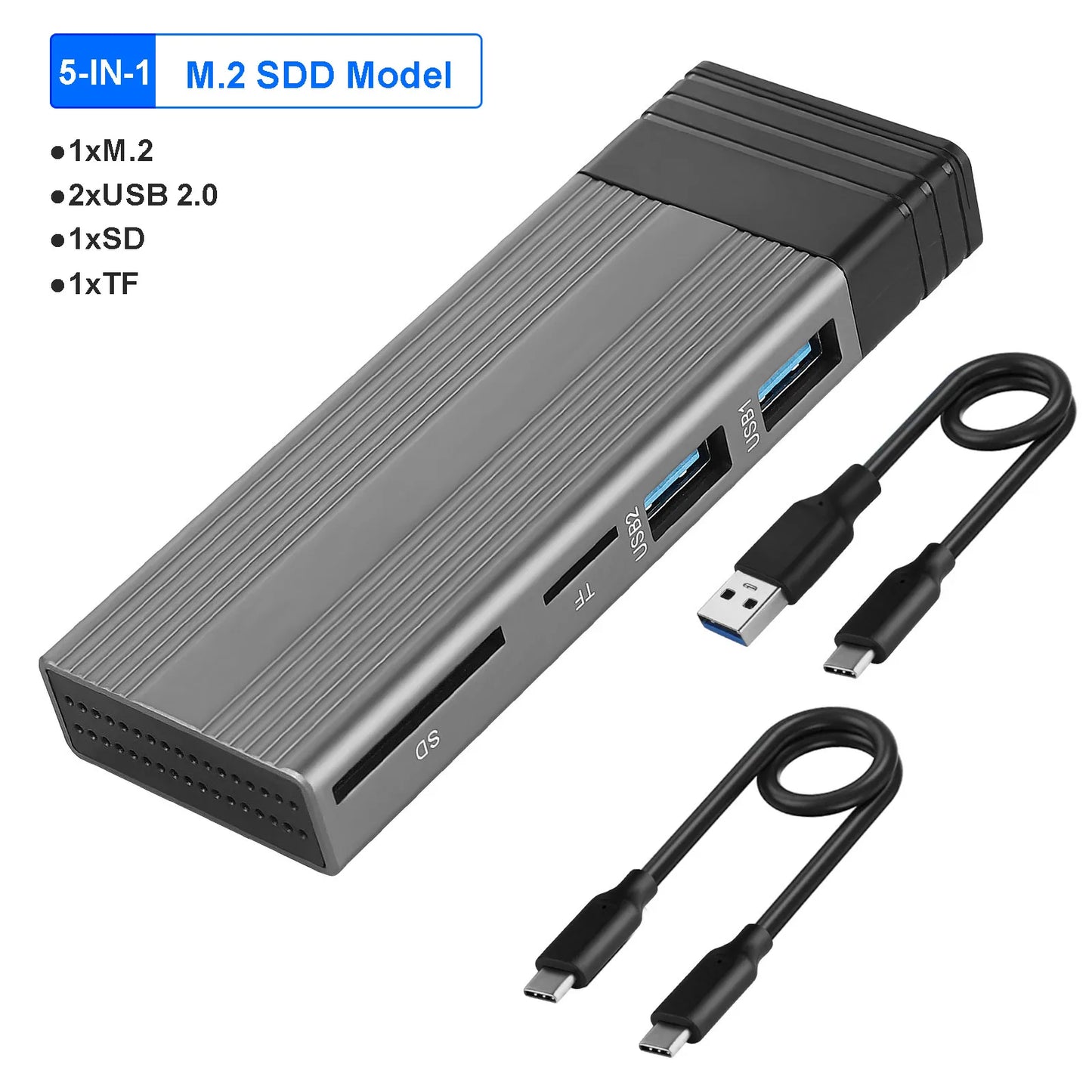12-in-1 USB C Docking Station M.2 SSD Enclosure USB C HUB TYPE C to HDMI Adapter 4K60Hz 1000Mbps PD100W USB3.0 5Gbps For Macbook