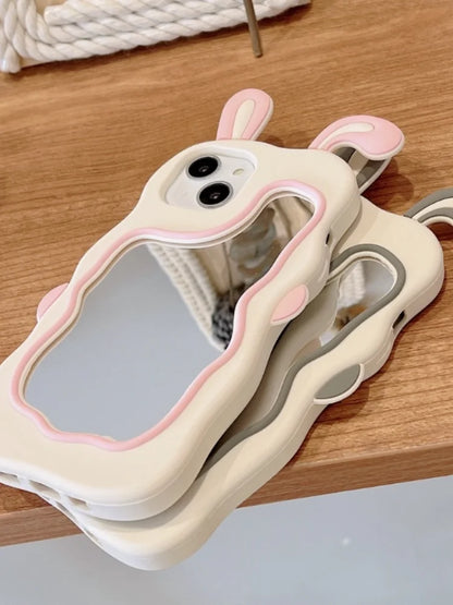 Rabbit Ear Silicone Phone Case for IPhone X XS XR XSmax 6/7/8Plus 14 13 12 11 Pro Promax 15 Pro Max