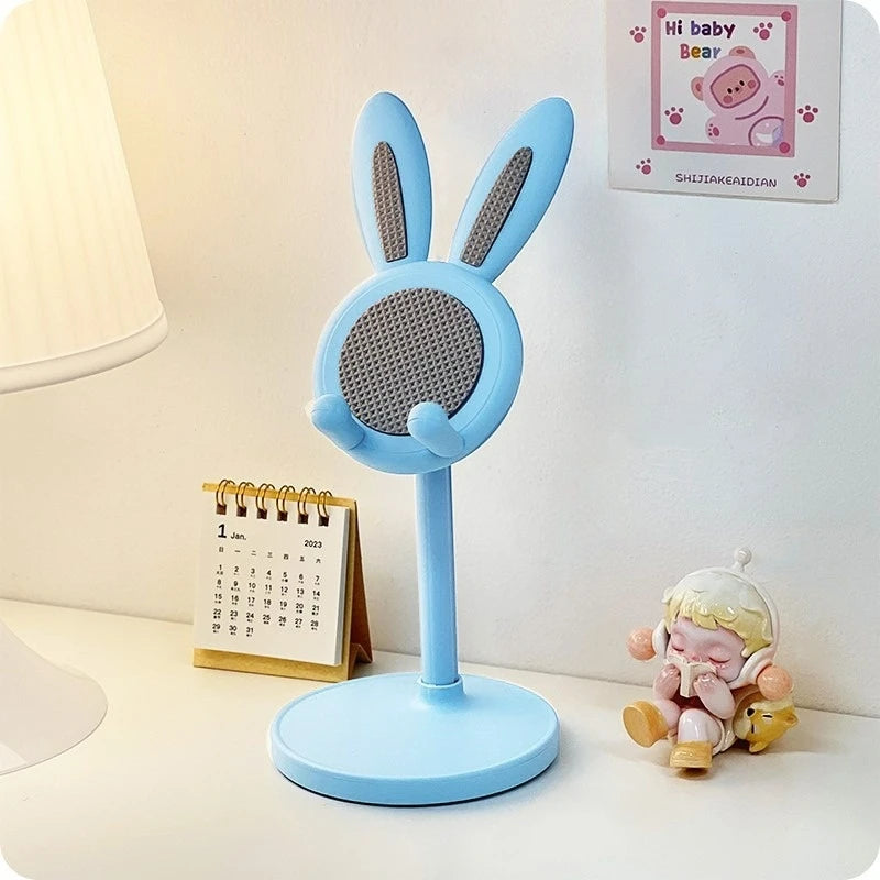 Cute Cartoon Bunny Phone Stand Desktop Cell Phone Stand For iPhone IPad Samsung Smartphone Adjustable Phone Holder Table Support