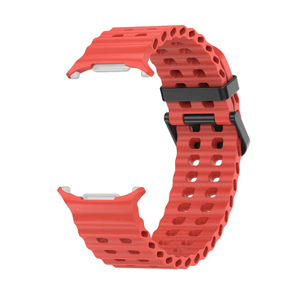 NEW Marine Silicone Strap For Samsung watch ultra 47mm Bracelet No Gaps Sport two-tone Band for Galaxy 7 ultra watchband straps