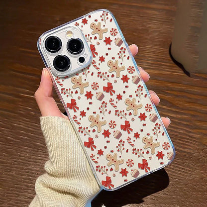 New Year Christmas Gift Santa Claus Clear Phone Case For Samsung Galaxy S25 S24 S23 S22 Ultra Plus S22+ S23+ S24+ S25+ Covers