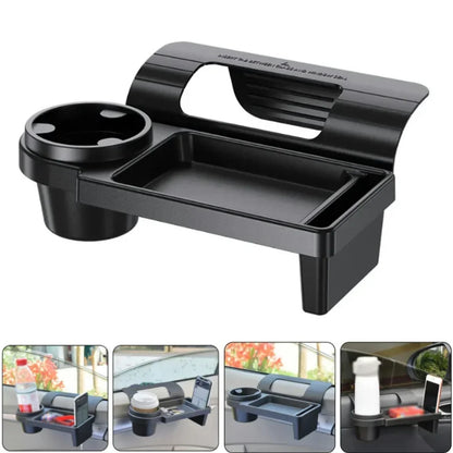 Multifunctional Car Organizer Box Side Door Window Storage Pocket Hanging Storage Rack with Cup HolderAuto Interior Accessories