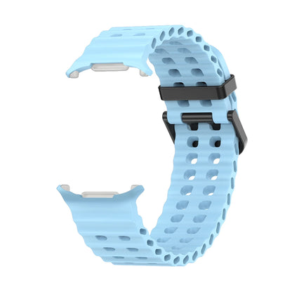 NEW Marine Silicone Strap For Samsung watch ultra 47mm Bracelet No Gaps Sport two-tone Band for Galaxy 7 ultra watchband straps