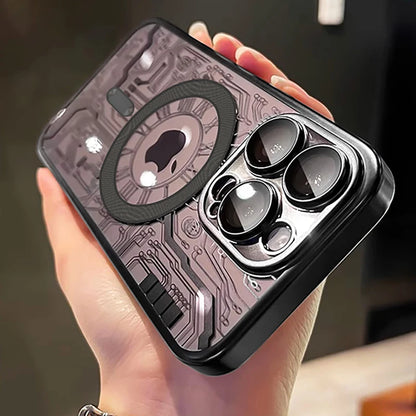 Luxury Plating For Magsafe Wireless Charge Case For iPhone 11 12 13 14 15 16 Pro Max Plus Phone Cases Soft Magnetic Bumper Cover