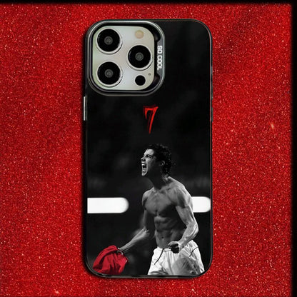 7 SPORT FOOTBALL Phone Case For iPhone 16,15,14,13,12,11,Mini,Pro,MAX Cr7 R-ROnAlDo Gray Drop Matte Shockproof Soft Cover