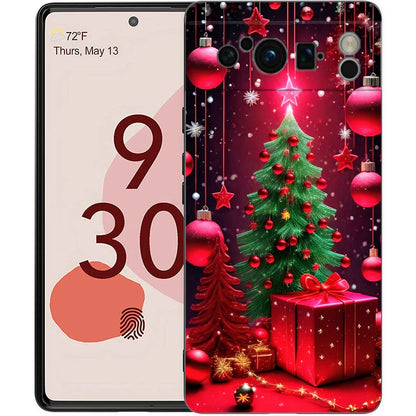 Phone Case Cover for Google Pixel 9 8 7 6 9A 8A 7A 6A Pro 10 9 Pro XL Soft TPU Shockproof Shell Capas Christmas Christmas Tree