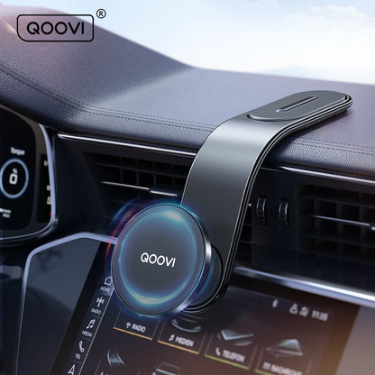 QOOVI Magnetic Car Phone Holder Dashboard Cellphone Stand Air Vent Magnet 360°Rotating GPS Mount for iPhone 16 15 Xiaomi Samsung