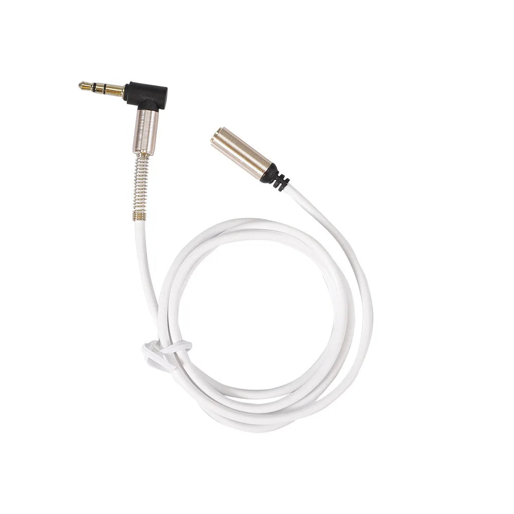 High Quality 3.5mm Jack AUX Audio Male to Female Extension Cable 90 Degree Right Angle Auxiliary Speaker Cable for PC Headphone