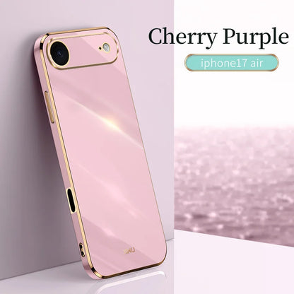 For iPhone 17 Air 17Air Case for Apple 17pro17Max ProMax Ultra Thin Solid Color Soft Silicone Cover Grade Protection Anti Scratc