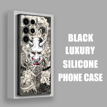 Samurai Hannya Mask Ghost Phone Case For Samsung Galaxy S24FE Cases S25 S23 S21 Ultra S20 S24 FE S22 Plus A25 A35 A54 A55 Cover