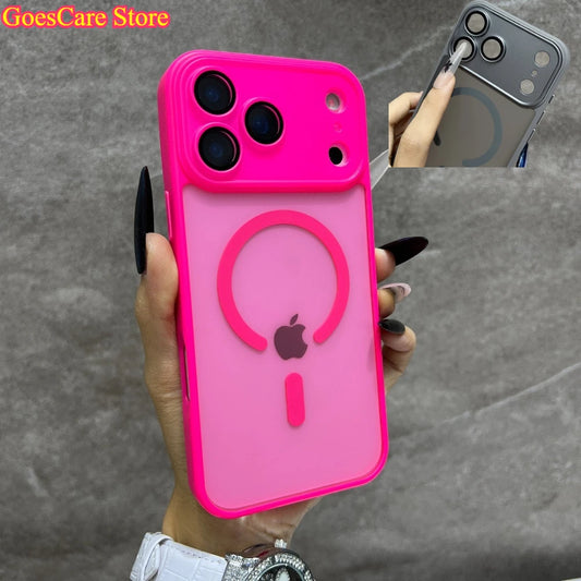 Matte Magnetic Translucent  Wireless Charge Phone Case For iPhone 17 Air 16 15 14 13 12 11 17 Pro Max Magsafe Must-Haves  Cover