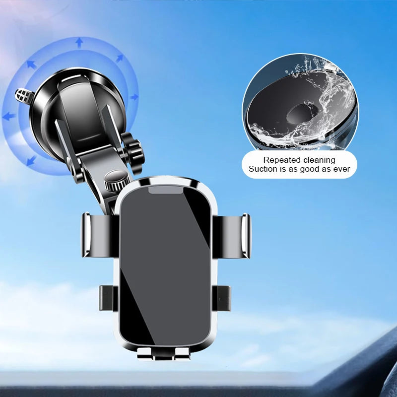 SEAMETAL Dashboard Phone Holder for Car Stable Suction Cup Scalable Car Phone Mount 360-Degree Rotation Auto Navigation Holder