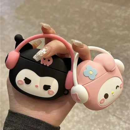 Cute Cartoon Sanrio 3D Kuromi Melody Earphone Protective Case for AirPods 1 2 3 4 Pro and Pro2 Convenient To Carry