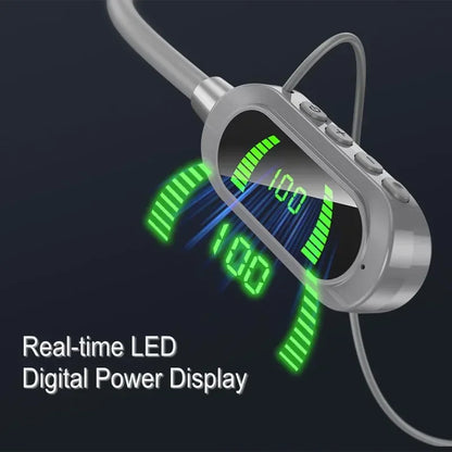 Wireless Neckband Earphones BT 5.3 20H Playtime Water Resistant Noise Cancelling LED for Sports Gaming Phone PC Workout