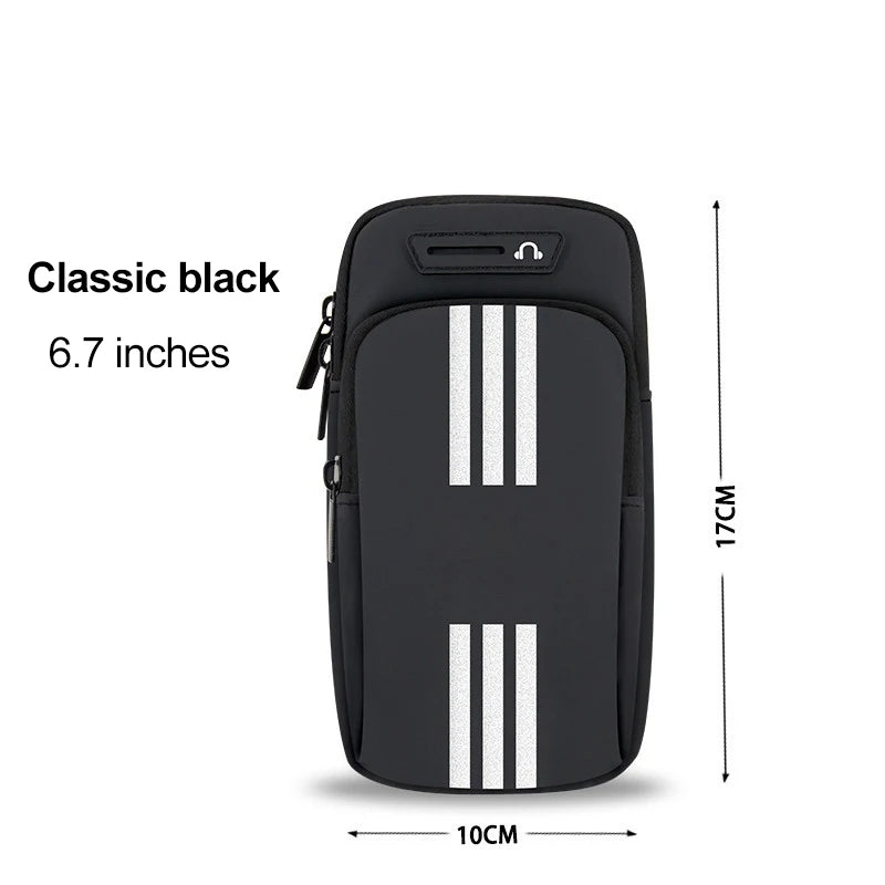 Sports Bag For Mobile Phone Armband For Jogging Cell Phone Accessories Woman mp3/mp4 Bags PU Hand Bag For Running Waterproof - covers4phones