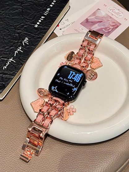 Bling Christmas bracelet link For Apple Watch band women strap Series S10/8/7/6/3/4/5/9 40mm 41mm 42mm 44mm 45mm 46mm